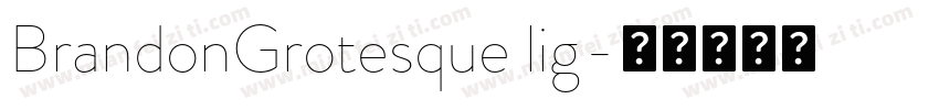 BrandonGrotesque lig字体转换